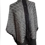 Liz Claiborne Black and White Patterned Poncho Photo 0