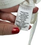 Theory NWOT White Silk Blend Velour Collared Fancy Button Down Shirt Blouse Photo 7