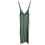 Simon Miller Comet Green Wavy Striped Metallic Knit Sleeveless Midi Dress Sz XL Photo 10