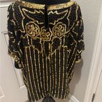 Jean for Joseph Le Bon Black and Gold beaded Sequin top Size XXL Photo 1
