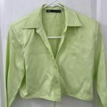 ZARA Satin Effect Crop Shirt (Size M) Photo 7