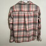 Uniqlo  Flannel Button Down Shirt Green Pink Plaid S Photo 3