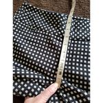 Elle Mid Rise Black w White Square Pattern Cropped Capri Pant Pockets Women's 2 Photo 7