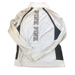 PINK - Victoria's Secret Pink VS Ultimate Gray Black Full Zip Jacket Logo Front Back Thumbholes Sz. L Photo 1