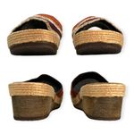 People Movers | Women's Size 9 | VINTAGE Wooden Espadrille Wedge Slide Sandals Tan Photo 6