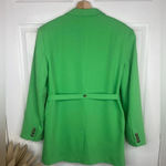 Topshop  Women's Belted Longline Blazer Bright Green Size 4 NWOT Photo 2