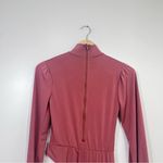 Goodtime USA Womens Long Sleeve Crew Neck Back Zip Asymmetrical Maxi Dress Purple Photo 4