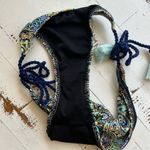 Victoria's Secret Victoria secret blue and green paisley boho bikini bottom with rope tie Photo 4