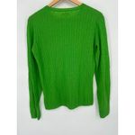 Lilly Pulitzer Bright Green Cashmere Wool Cable Knit Sweater Size Medium Preppy Photo 2