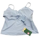 Halara  Y2K Girly Adjustable Strap Ruffle Angel Falls Blue Tank Top Medium Photo 0