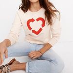 Madewell  x Charity Water Heart Recycling Long Sleeve Sweatshirt Pullover Top Photo 0