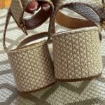 ASOS DESIGN Tatiana flatform sandals in natural rattan square toe size 8 Photo 7