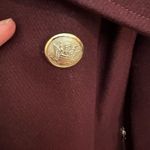 Liz Claiborne  NEW pleated single-breasted wool dress pockets red wine coat Photo 2