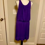 Gap || Purple tank t-shirt dress with layered design on  bottom Photo 6