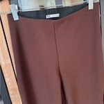 ZARA  flare high rise pants leggings chocolate brown pull on ribbed trousers Photo 2