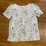 Loft White Star Print Short Sleeve Top Womens Size XS Casual Cotton T-Shirt Tee Photo 0