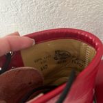 Justin Boots Vintage 80s Justin Roper Red Leather Western Boots Cowboy Cowgirl Photo 5