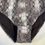 Rachel Roy One Piece Swimsuit Snake Print Halter Neck Women's Size S Black Photo 3