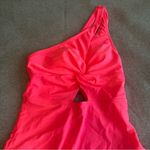 Cupshe NWT  One Piece Bathing Suit One Shoulder Asymmetrical neon pink size M Photo 1
