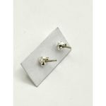 Spiny Turquoise Sterling Silver Stud‎ Earrings Photo 2