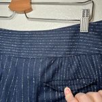 Rebecca Taylor Tailored by  Navy Blue Pinstripe Wide Leg Dress Pants Size 14 Photo 10