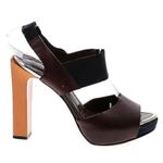 Marni Womens Block High Heel Slingback Platform Sandals Black Size 37.5/7 Photo 0