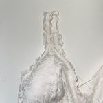 Maurice's White Allover Lace Plunge Criss Cross Back Bralette Photo 2