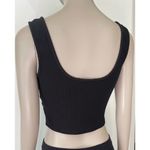 Iris Black Zip Up Crop Top Photo 6