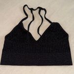 Anthropologie Black Glittery Strappy Bralette- Photo 5