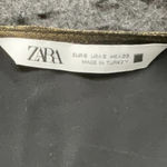 ZARA Gold & Black Shimmer Metallic Long Sleeve Peplum Top Blouse Size Small S Photo 4