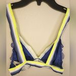 Free People New Colorblock Lace Mika Bralette Bra Blue Jean Baby Combo Size s Photo 3