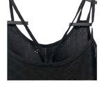 Womens black eyelet tank roomy cross back so cute medium Photo 2