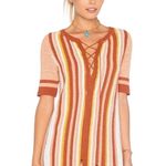 Free People NEW  Lollipop Sunset Stripe Tunic Knit Mini Dress size Small Photo 1