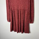 Ofeefan Women’s Cozy Red Knit Long Sleeve Winter Dress size Large Photo 2