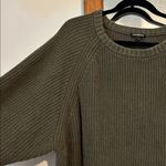 EXPRESS Women's Dark Green Crew Neck Sweater oversized large Photo 1