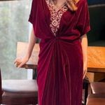BOLLYWOOD SUIT PAKISTANI INDIAN WEDDING VELVET KAFTAN PARTY WEAR EID Red Size XL Photo 2