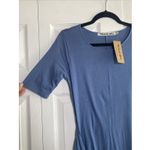 Michael Stars  Womens XS Blue Faux Wrap Tee Dress Cotton Modal Jersey NEW Photo 1