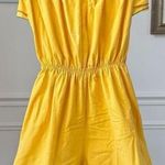 Vintage 80s Maurice Michaels Yellow Romper Ruffle M L Size L Photo 1