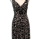 Enfocus Studio sz4 Elegant Black & Cream Animal Print Sleeveless high low Dress Photo 0