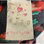 Jenna & Jessie black with red flowers shorts size girl Large (14) Photo 1