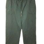 Savage x Fenty Rihanna Size Large Dark Green Pull on Wide Leg Sweatpants NEW Photo 0
