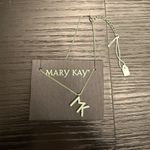 NEW Mary Kay Silver Rhinestone Monogram Necklace MK Pendant Photo 1