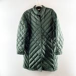 J.Jill  Longline Down Quilted Puffer Coat Jacket Green Large Photo 2