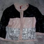 5/48 bling cover up/ shirt/ jacket/coat silver black pink jacket coat Small Photo 0