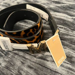 Michael Kors  Leopard Print Belt with Gold Buckle Size S Photo 0