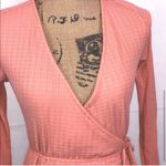 Topshop Dress Wrap Long Sleeve Coral Photo 4