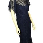 Nicole Bakti Scalloped Flutter Sleeve Beaded Mermaid Dress STYLE #663 size 8 Photo 2