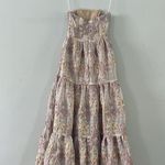 Elliatt NWT  Halite Blush Pink Metallic Jacquard Side Slit Maxi Dress Photo 5