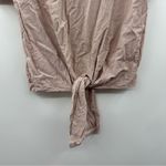 Madewell  Button-Back Tie Short Sleeve Tee in Stripe Size‎ M Photo 4