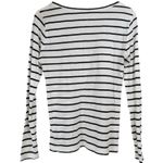 Loft Women's Striped Long Sleeve Top with Beaded Elephant Embellishment Size M Photo 1